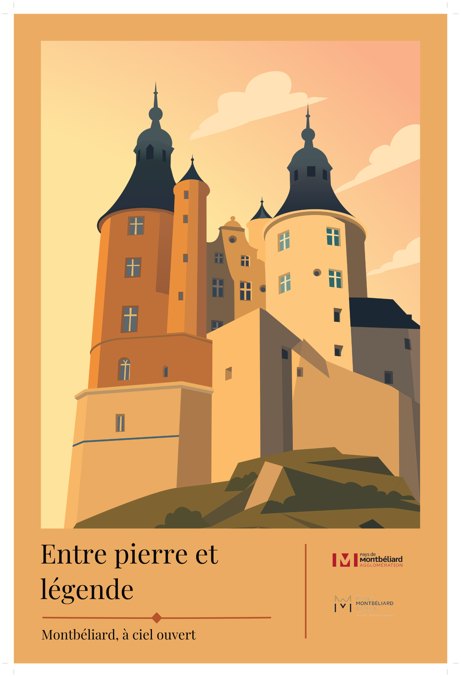 Affiche illustrée du château de Montbéliard
